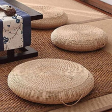 Strohgewebtes Futon-Sitzkissen, rundes Tatami-Matt, 1 Stück