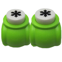 Mini papieren sneeuwvlokstencil (2 stuks)