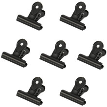 Metall-Bulldoggenclips aus Edelstahl, 10 Stück, schwarz, klein