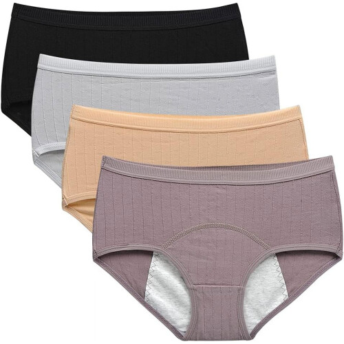 Slip da ciclo in cotone Kissecret per adolescenti, 4 pezzi