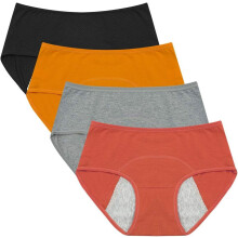 Culottes menstruelles en coton Kissecret pour adolescentes (lot de 4)