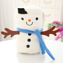 Couverture de Noël Capino Bonhomme de neige en flanelle 99 x 79 cm