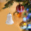 Christmas tree decoration black irregular ball pendant 12 5