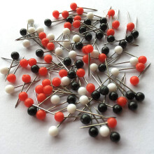 Kartenstecknägel, rot, schwarz, weiß, 1/8 Zoll, 300 Stück