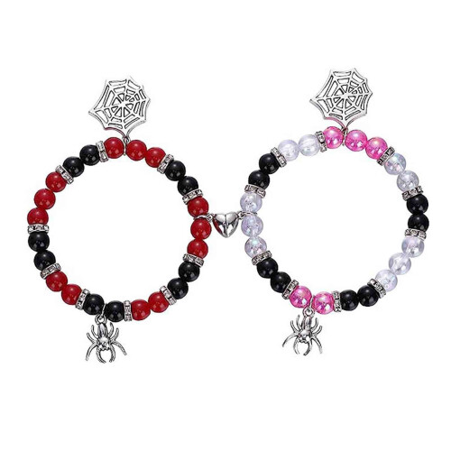 Spinnen-Paar-Perlenarmbänder, 2er-Set 1