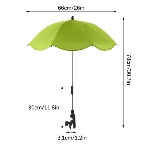 Adjustable stroller parasol with clamp 1 pack 1