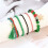 Boho-Schneeflocken-Glöckchenarmband mit Reisperlen 4