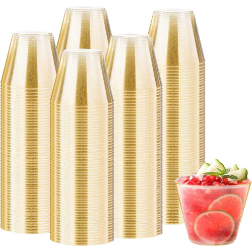 Gobelets en plastique doré 27 cl (300 pièces)