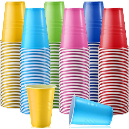 Plastikbecher, 16 oz, Einweg-Partybecher, 144 Stück