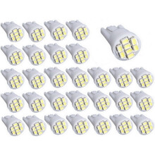 Lâmpada automotiva WerFamily T10LED W5W branca, pacote com 30 unidades
