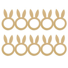 Ronds de serviette lapin de Pâques, décoration de table, 10 pièces