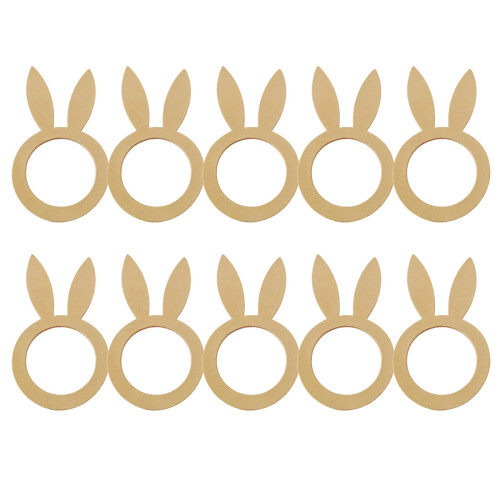 Ronds de serviette lapin de Pâques, décoration de table, 10 pièces