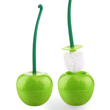 Kirschförmiges Toilettenbürsten-Set mit Halterung und langem Griff