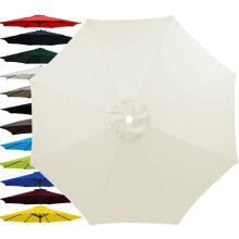 Parasol d'extérieur pour terrasse, toile de 1,98 à 3,05 m, 6/8 baleines, protection UV