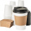 Gobelets à café jetables en papier de 35 cl avec couvercles (100 unités) 1