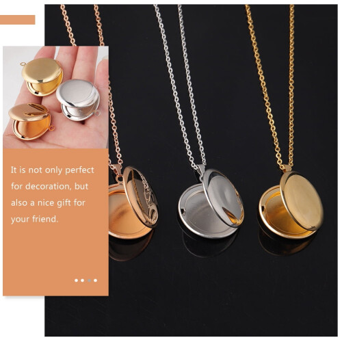 Eease round locket pendant photo frame 10 pcs 1