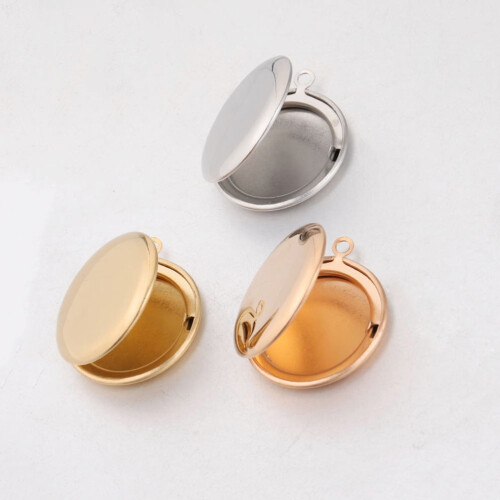 Eease round locket pendant photo frame 10 pcs 2