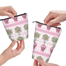 Roze rozen gemberpot etui pennenetui cosmetische tas 1 stuk