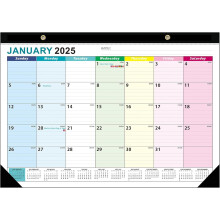 Calendário de mesa/parede 43 x 30 cm (17 x 12 polegadas), 18 meses, de janeiro de 2025 a junho de 2025