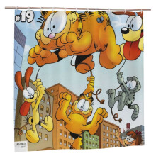 Sprchový záves z filmu Garfield, vodeodolný polyester, jedna veľkosť