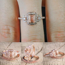 Alliance en titane plaqué argent 925, ensemble bague de fiançailles