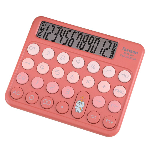 Calculadora básica e científica com visor LCD de 12 dígitos e botões grandes. 1