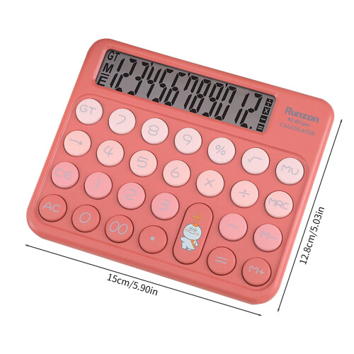 Calculadora básica e científica com visor LCD de 12 dígitos e botões grandes. 2