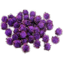 Glitterpompoms filtbollar 1 cm 2000 st flerfärgade