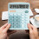 Kyursd 12-digit desktop calculator with large LCD and dual 5