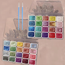 Aquarelverfset Bosbouw Mobiel 20 kleuren Glitter