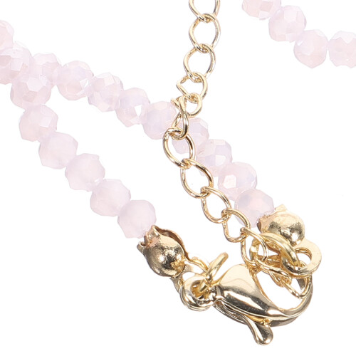 Conjunto de collar y anillo de cuentas de cristal para mujer. 1
