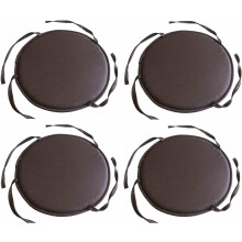 Ensemble de 4 coussins de chaise avec attaches, coussins de siège ronds