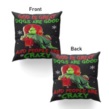 Vianočná obliečka na vankúš Grinch Veselé Vianoce 18x18 palcov Zimná slávnostná atmosféra dekorácia Vianočný darček