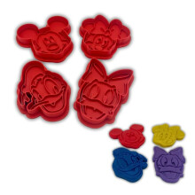 Cortador de galletas de Mickey Mouse rojo mediano