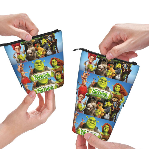 Astuccio Shrek per studenti, cosmetico telescopico e