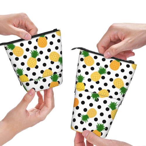 Trousse à crayons à pois noirs, grand modèle (1 pièce)