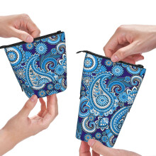 Trousse à crayons à motif cachemire pour étudiants, avec design télescopique