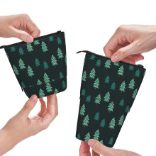 Estojo para lápis em formato de árvore de Natal verde (1 unidade)