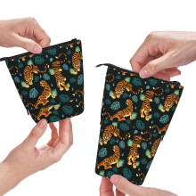 Astuccio per matite con stampa tigrata per studenti, 1 pezzo