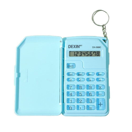 Calcolatrice portatile base con coperchio ribaltabile per studenti e ufficio. 1