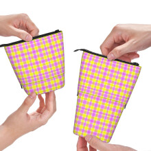 Estojo telescópico rosa xadrez (1 peça)