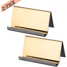 Visitenkartenetui aus Edelstahl, 2er-Pack, Gold
