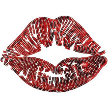 Parche de labios con lentejuelas para coser en ropa (1 pieza)
