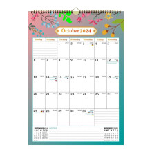 Calendário mensal destacável com design moderno tradicional.