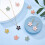 Breloques en forme de fleur en émail plaqué or, 6 couleurs, 36 pièces 5
