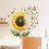 Sonnenblumen-Wandtattoos mit Schmetterlingsgarten-Design 3