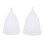 Set di coppette mestruali in silicone, grandi e piccole, 2 pezzi 1