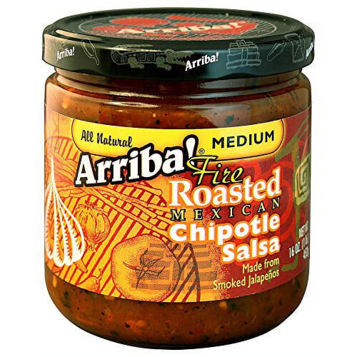 Chipotle salsa glass jar 16 oz pack of 6