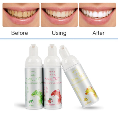 Espuma limpiadora dental con menta para blanquear los dientes 50 ml
