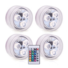 RGB undervannslampe med fjernkontroll, 3 LED-er